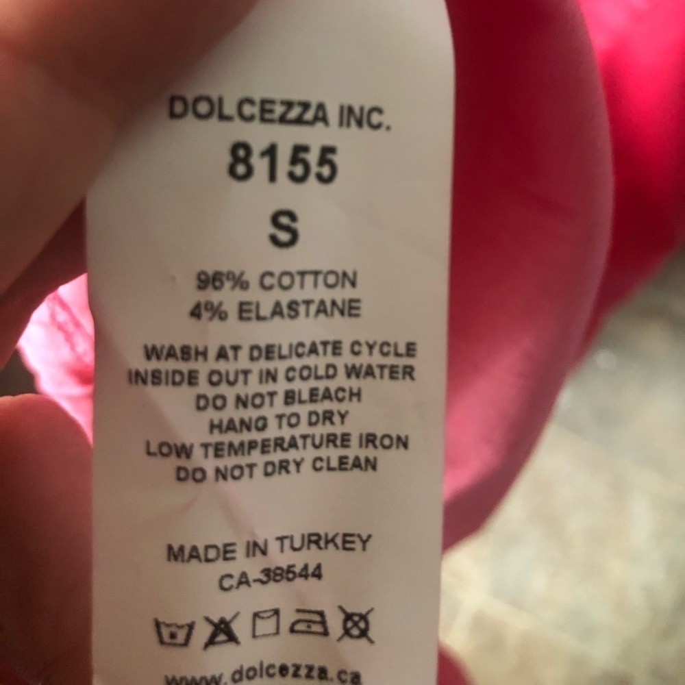 DOLCEZZA NWT candy-pink, cotton, art to wear dress - Picture 7 of 8